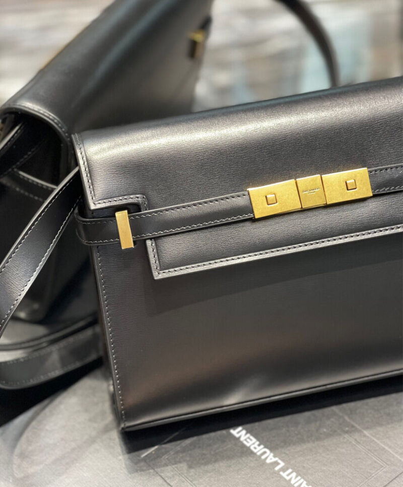 Saint Laurent Manhattan Small Shoulder Bag 675626 Black